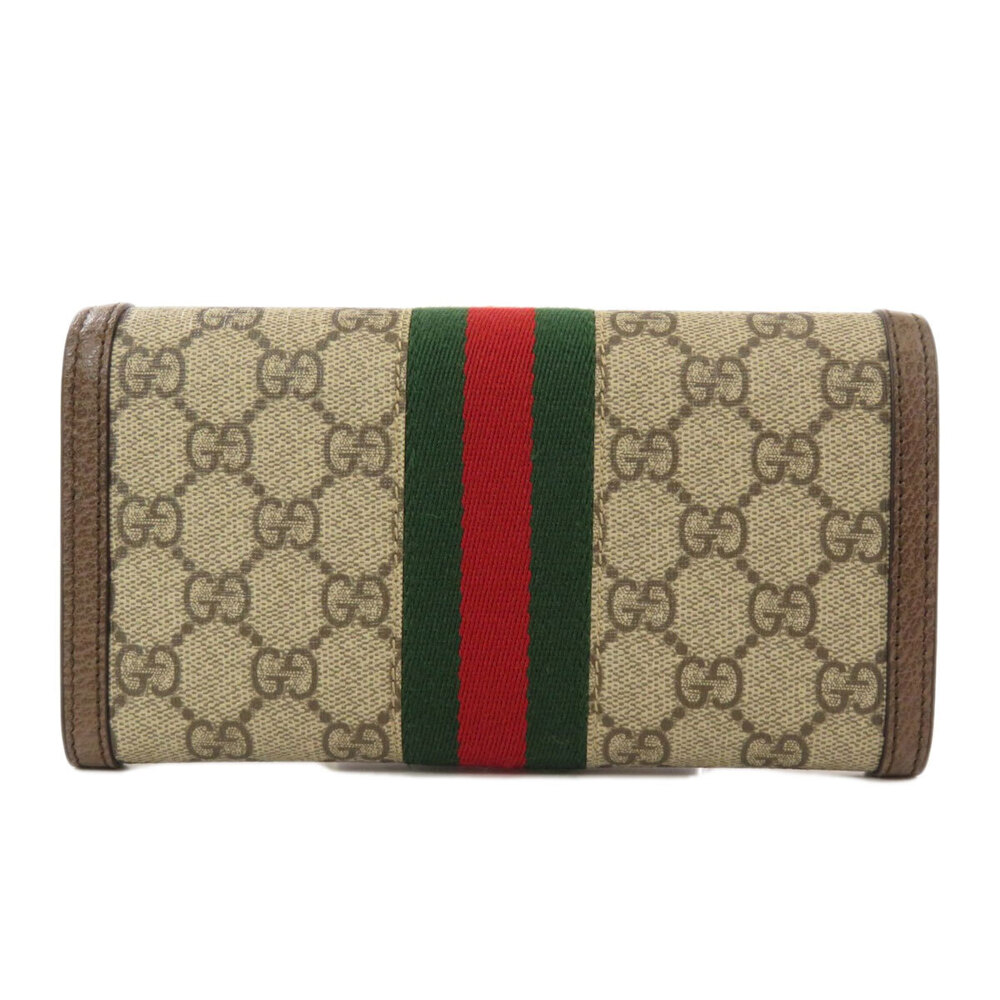 Gucci Wallet Sherry GG Leather Bi fold Marmont Black